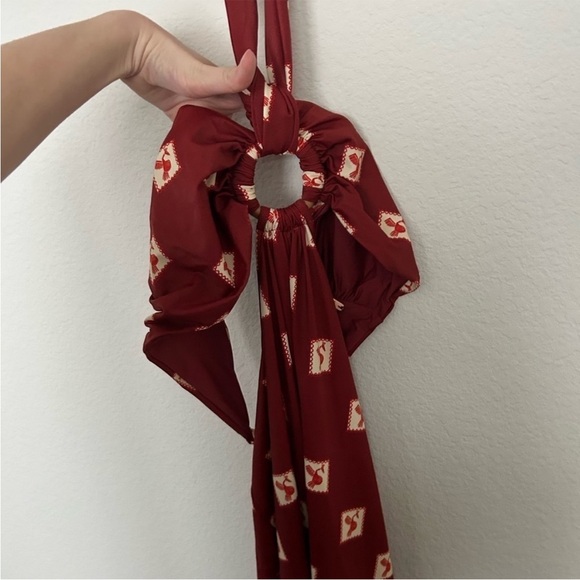 Johanna Ortiz Quechua Cut Out Halter Midi Dress NWT - Picture 5 of 9